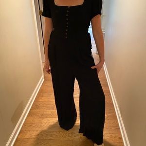 Beautiful Anthropologie Black Jumpsuit, Size US 14